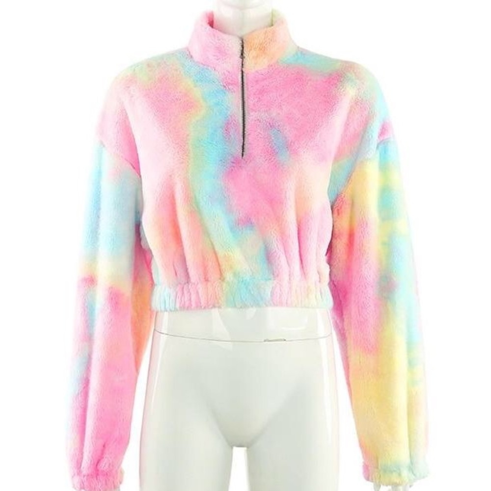 Fluffy bright cropped pullover (NWT) - Picture 12 of 16